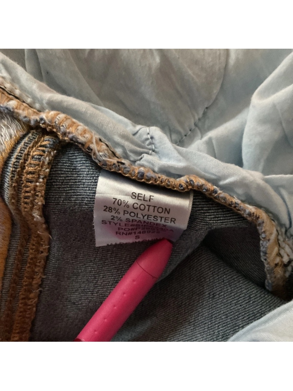 Festival-Ready High-Rise Flare Jeans in Blue with Sunset Embroidery - Picture 7 of 7